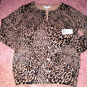 NWTs Time and Tru* Leopard Print Sweater